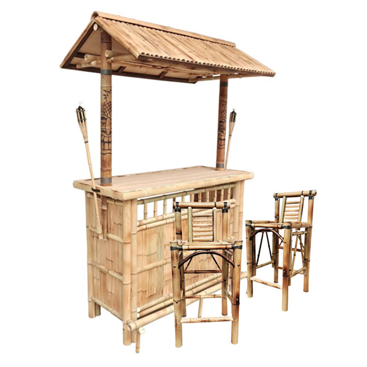 Bamboo outdoor discount table and chairs